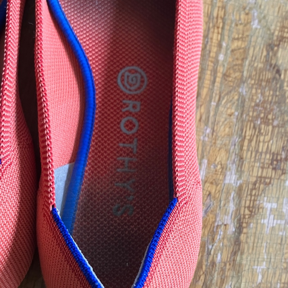 Rothy's The Point Flats in Coral/Orange - Picture 13 of 14